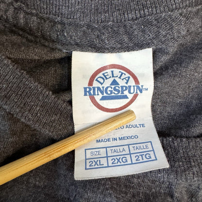 Vtg 2017 LA Dodgers 2XL Champions Fly the Pennant Majestic Gray T-Shirt